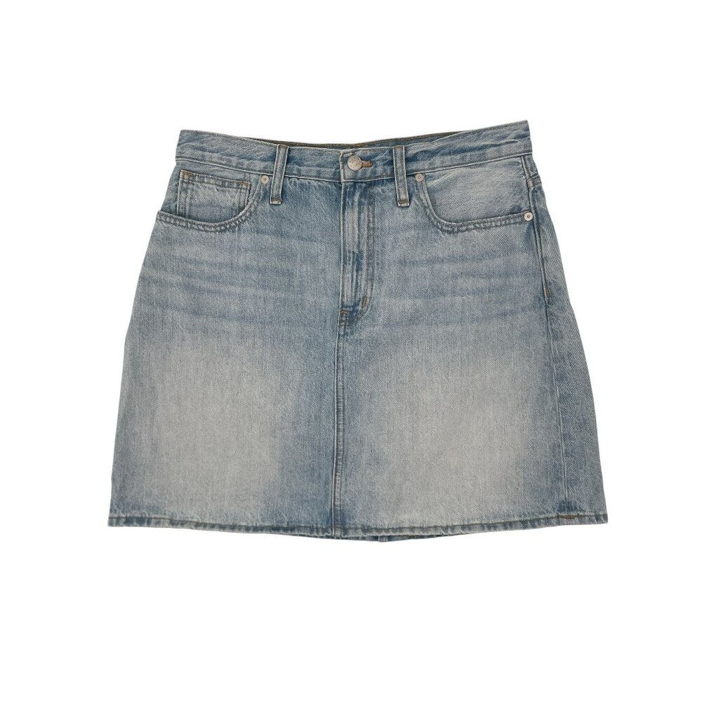 Madewell Women’s Ridgid Denim 100% Cotton Light Wash A-Line Jean Skirt Size 29